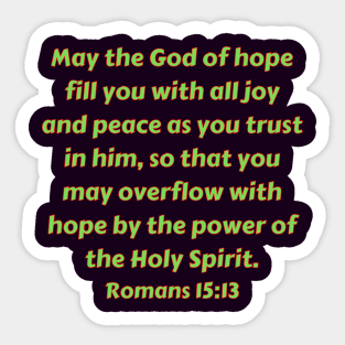 Bible Verse Romans 15:13 Sticker